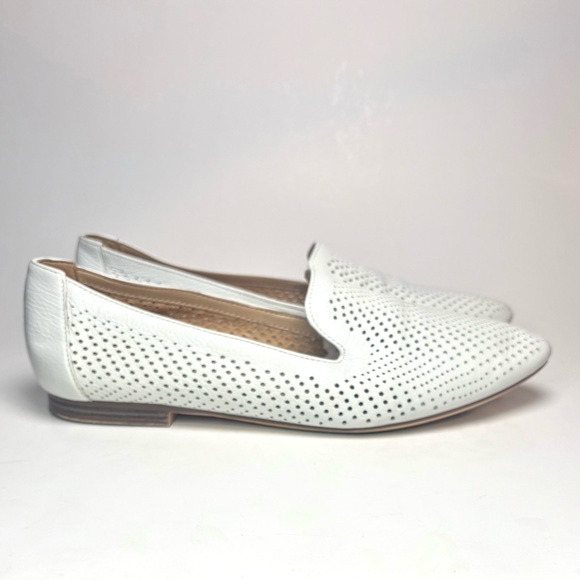 Naturalizer Shoes - Naturalizer White Perforated Leather Flats | 8